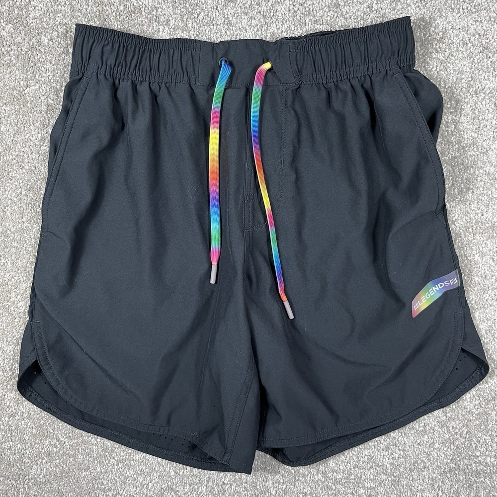 Legends Luka Shorts Mens Small Rainbow Black Athletic Unlined Vented